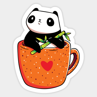 Cute Coffee Panda Sticker